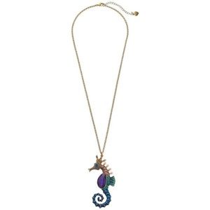 Betsey Johnson Large Pendant Seahorse Necklace NWOT